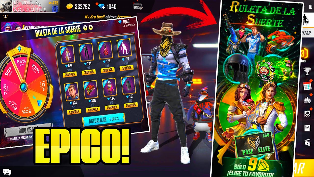 como funciona la ruleta en free fire