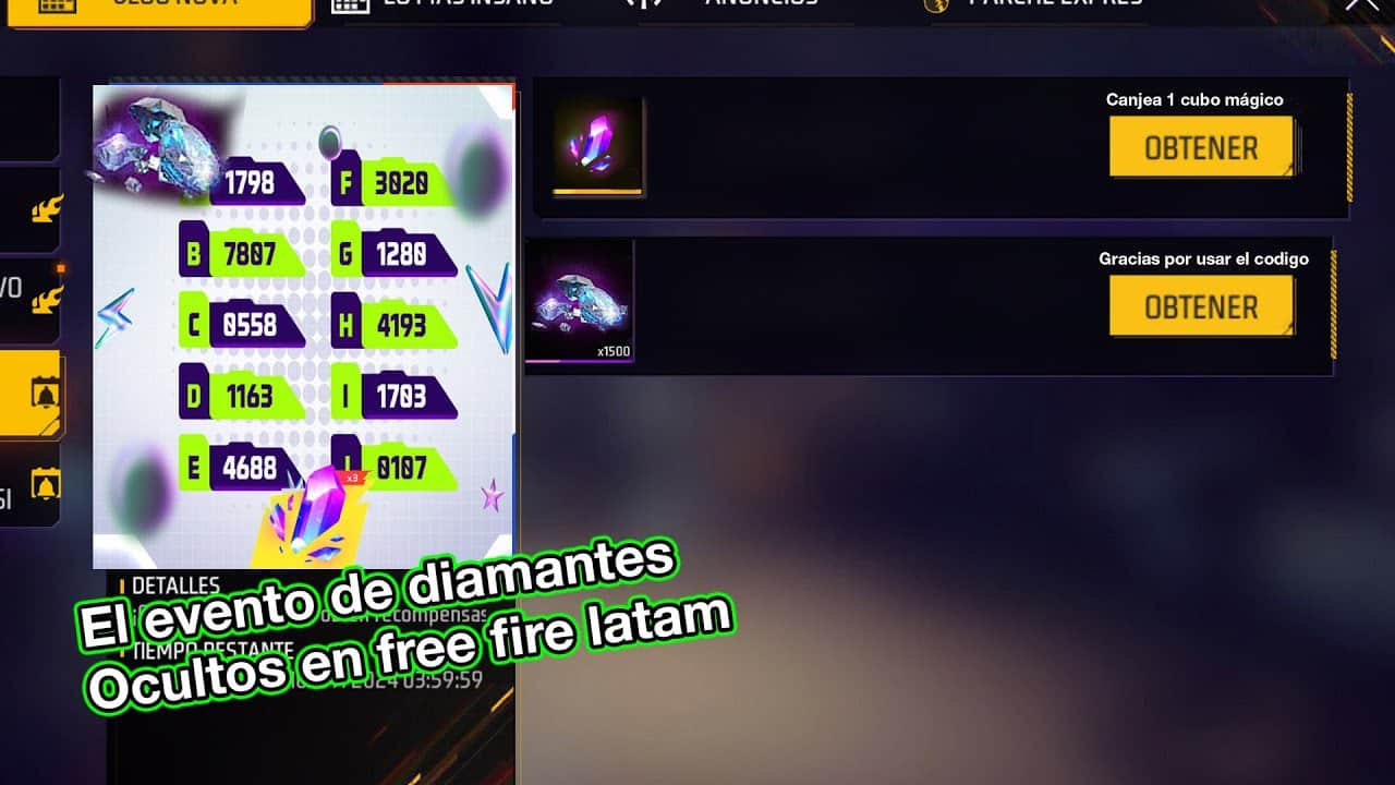 cuales son los proximos eventos en free fire que ofrecen diamantes